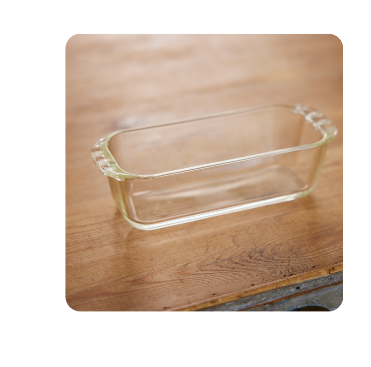 「ガラスのパウンドケーキ型」
