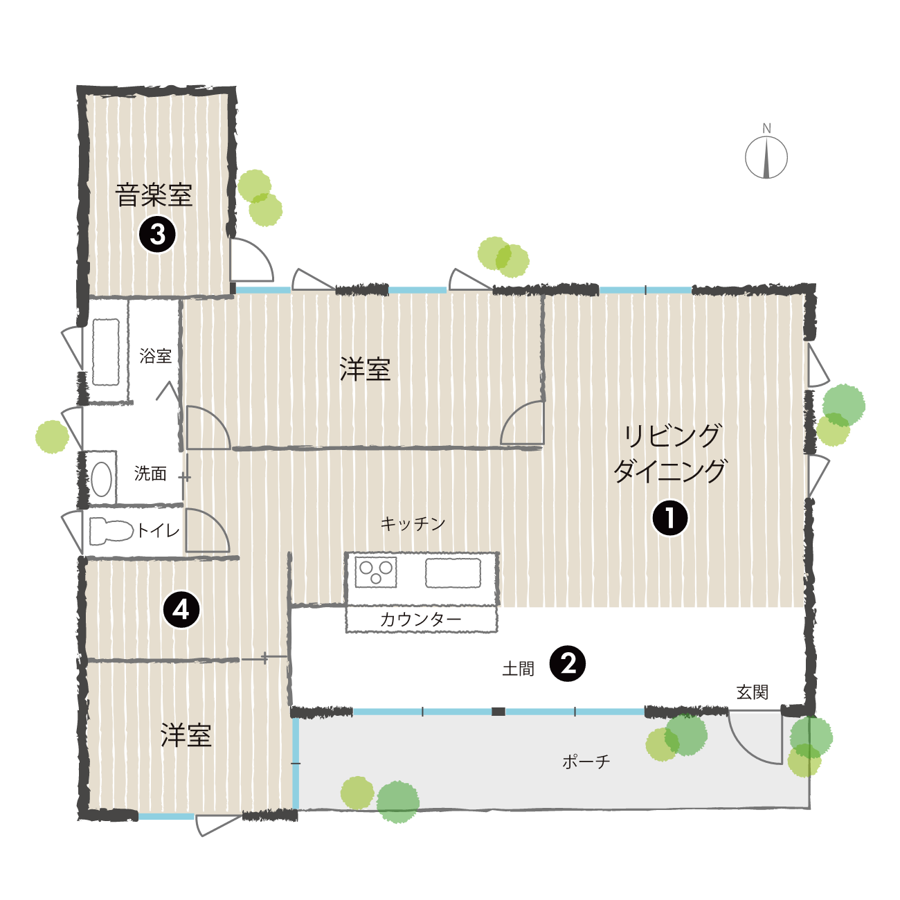 実例01間取り