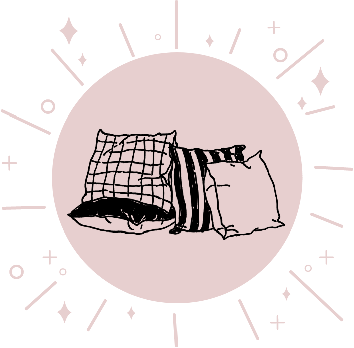 偶数個のクッション