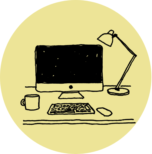 書斎やPCのあるところ