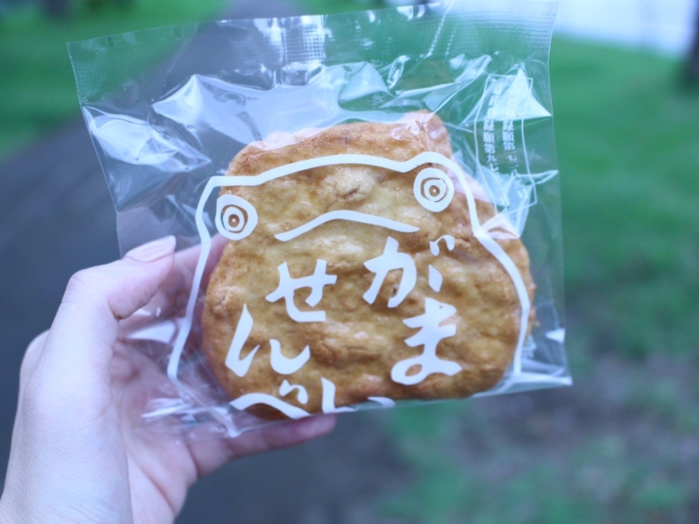 【ご当地お菓子】愛らしいガマガエルに思わず笑みがこぼれる、茨城・つくばの「がませんべい」