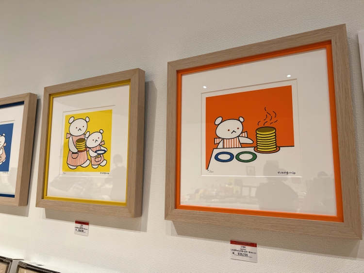 『しろくまちゃんのほっとけーき』誕生50周年を記念して限定販売している手刷りのリトグラフ