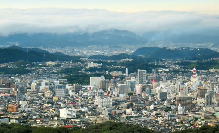 福山市街地の様子