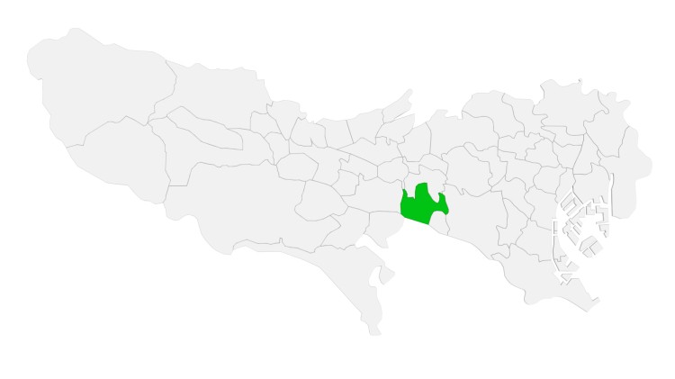 緑色が調布市