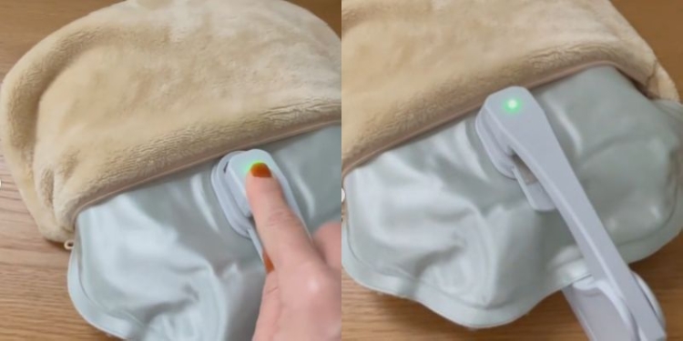 コンセントにつないで、約15分蓄熱するだけ