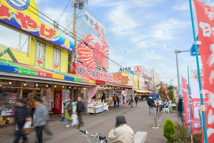 寺泊魚の市場通り
写真提供：公益社団法人 新潟県観光協会