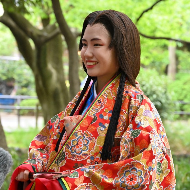 室町時代の伝説上の女性で、豊島泰経の娘、照姫。まつりの主役です
画像提供：照姫まつり事務局