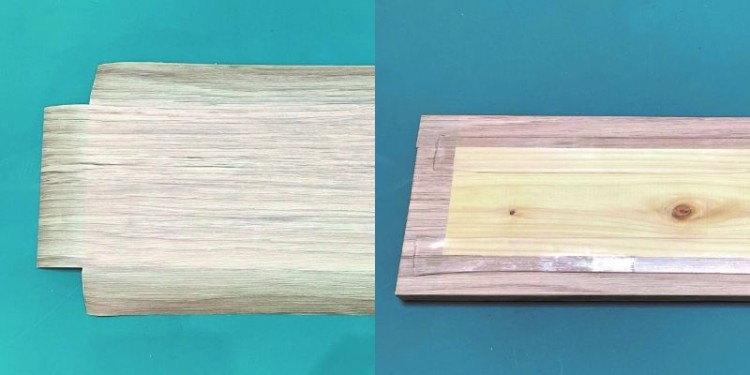 折り込みやすいよう四隅をカット（左）。壁に貼るときは粘着ゲル両面テープを利用
