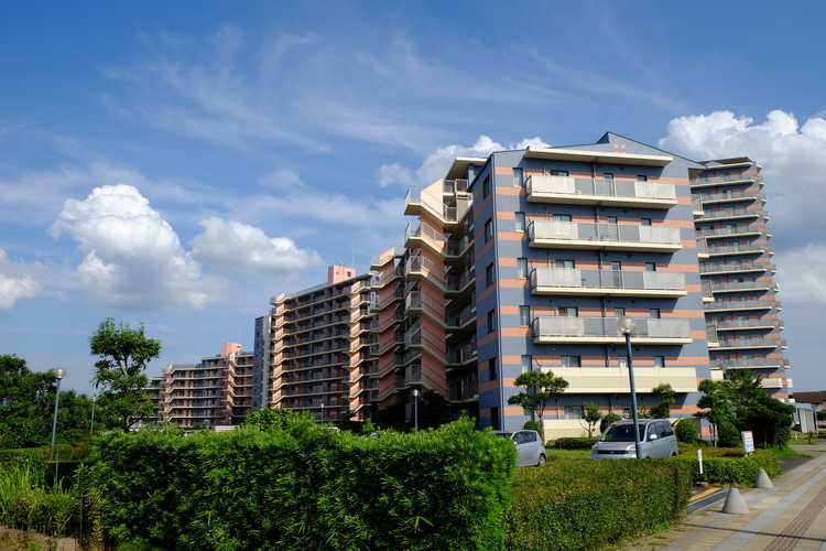 印西市のマンション街