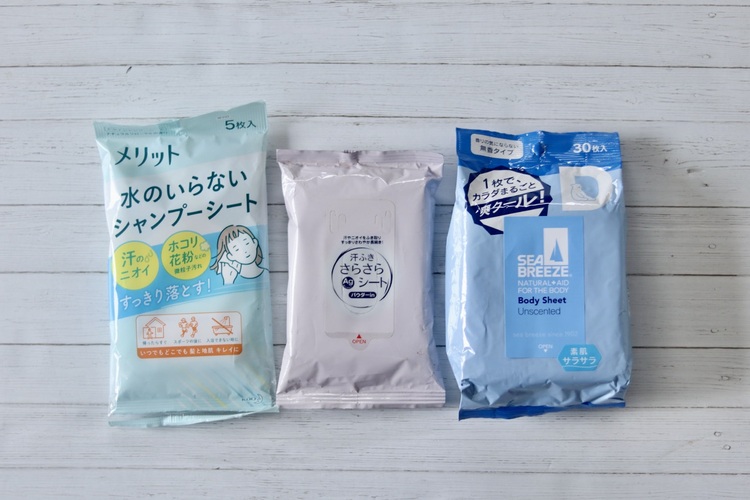 汗対策、におい対策にも便利なボディーシート