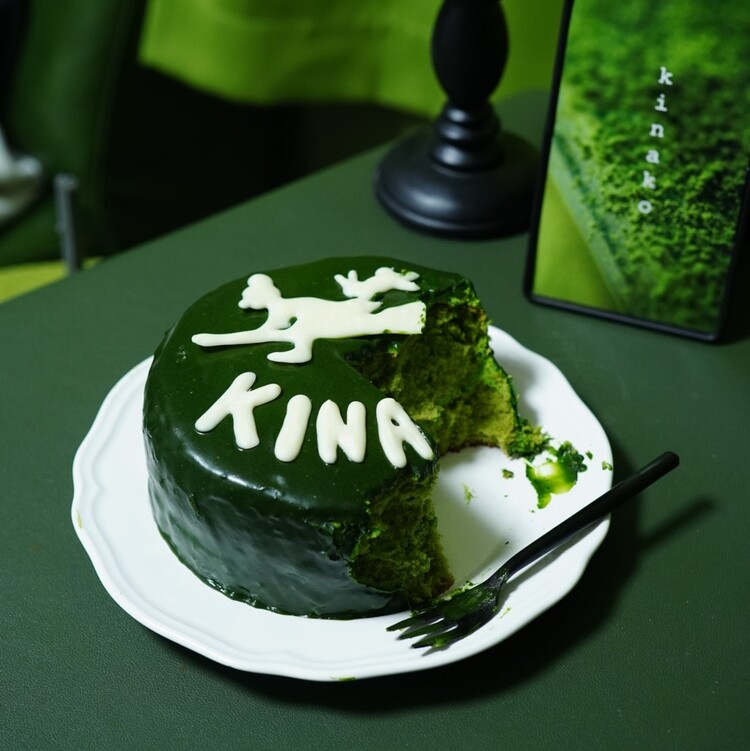 今年の誕生日に手作りした、抹茶チョコレートケーキ