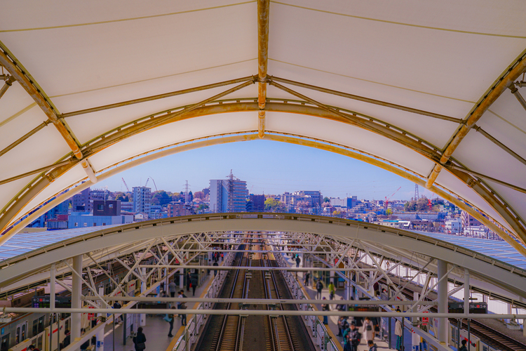 元住吉駅のホーム