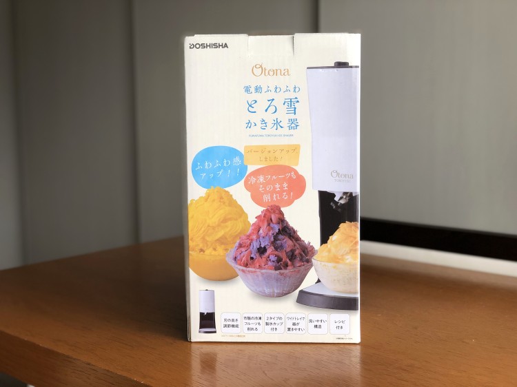 ▲こちらが外箱。パッケージのかき氷写真にワクワクします