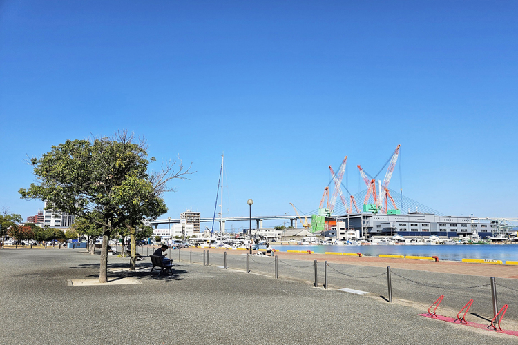 「西公園」や「長浜鮮魚市場」から徒歩圏内。海を眺めながらのんびりとした時間を過ごせる