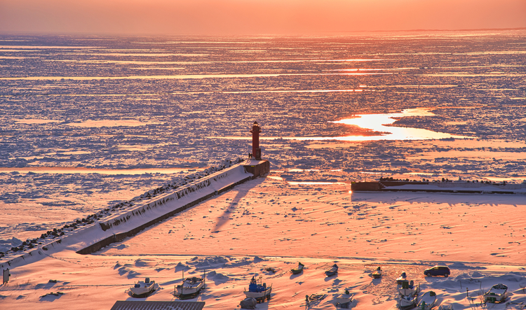 オホーツク海の流氷