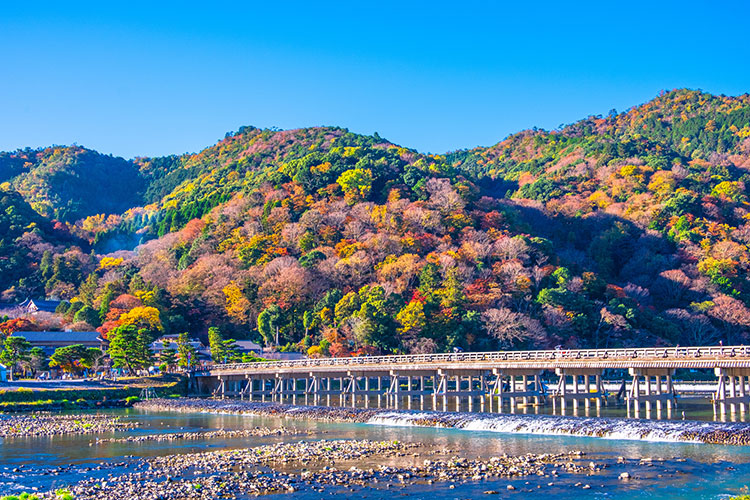 嵐山と渡月橋