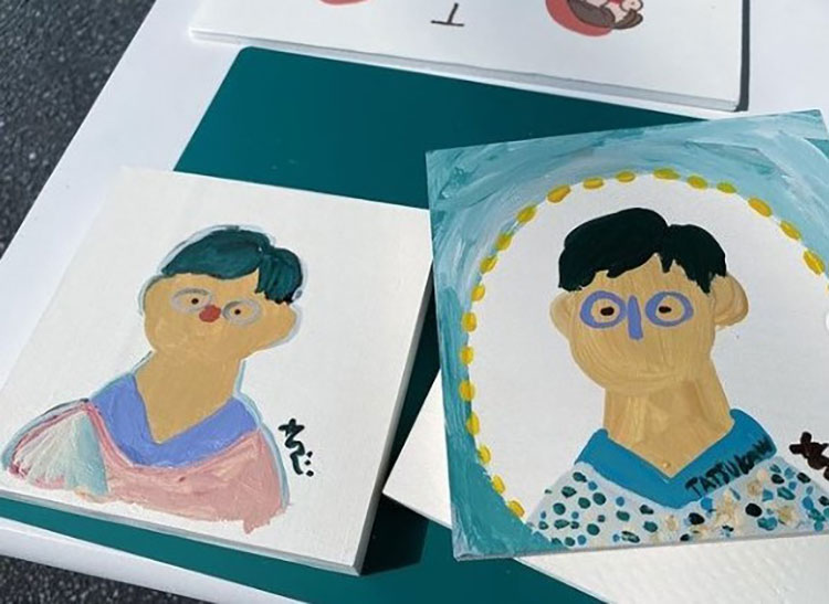 普段からお世話になっている方々への感謝の気持ちを込めて、描き上げた似顔絵イラスト