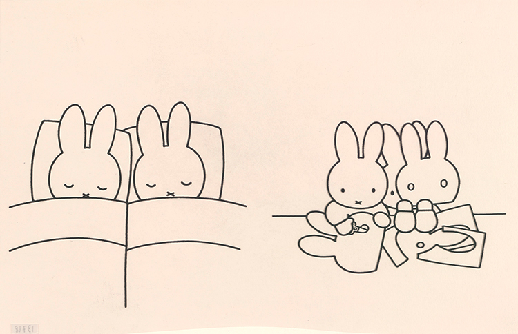 『うさこちゃんおとまりにいく』1988年　印刷原稿