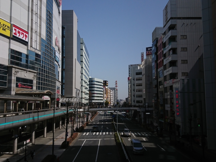 ▲立川高島屋S.C.など商業施設が並ぶ立川駅前