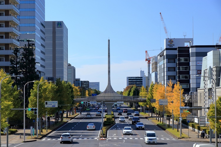 つくば駅南側付近の様子
