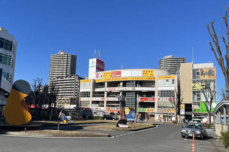 ふじみ野駅西口周辺の様子